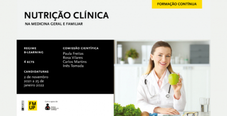 Inscrições abertas para curso “Nutrição Clínica na Medicina Geral e Familiar”