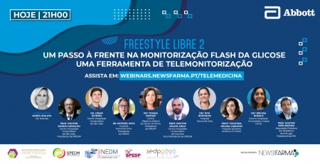 Assista hoje ao webinar "Um passo à frente na monitorização flash da glicose - uma ferramenta de telemonitorização"